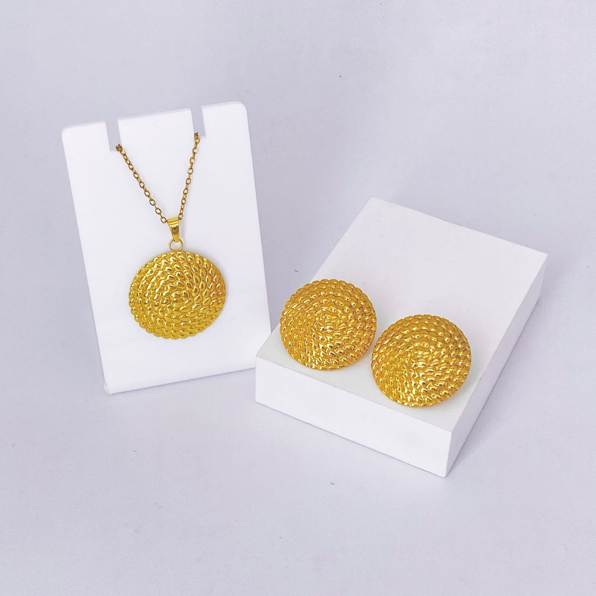 Stainless Steel Earrings and Necklace