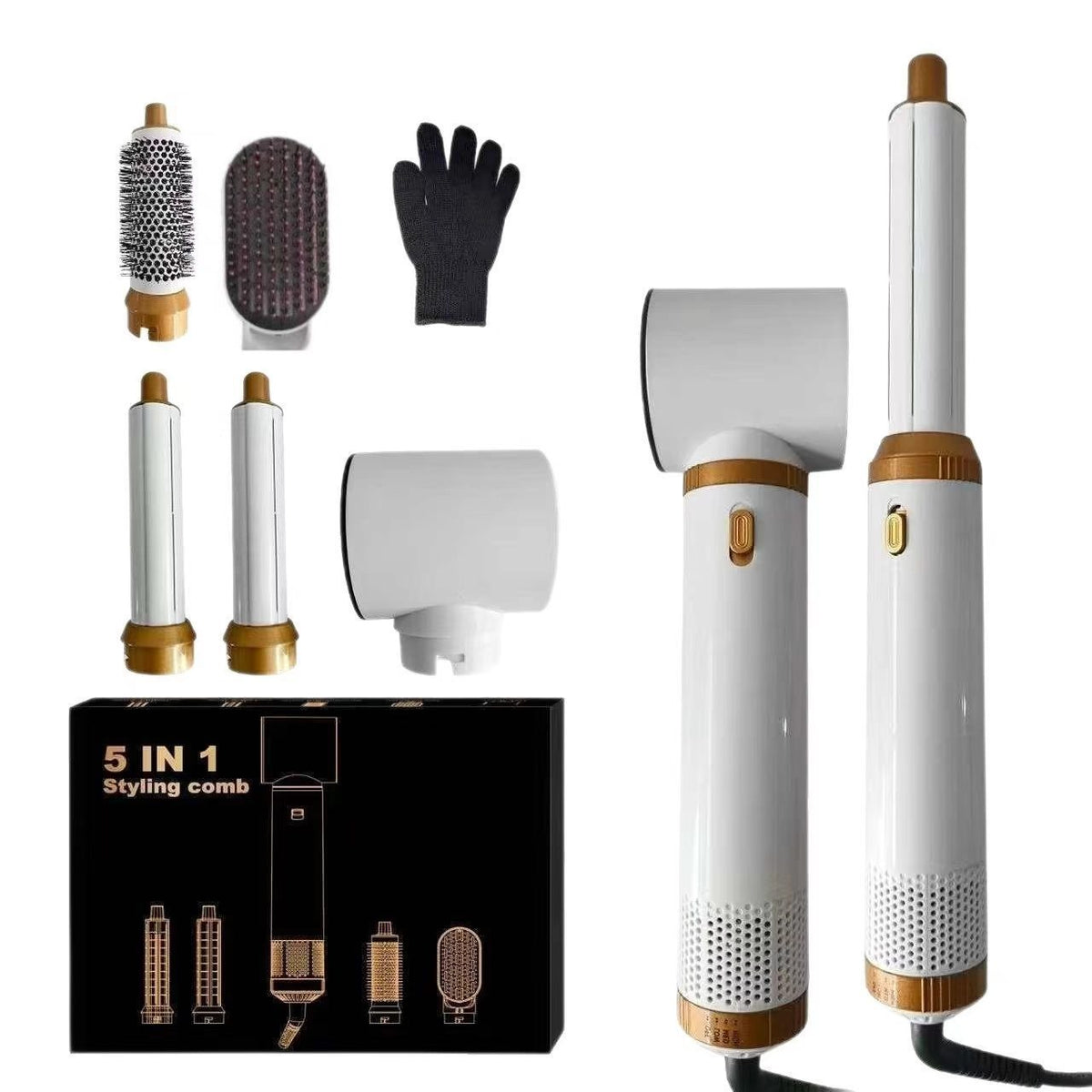 5-in-1 Hair Dryer Styler with Negative Ions