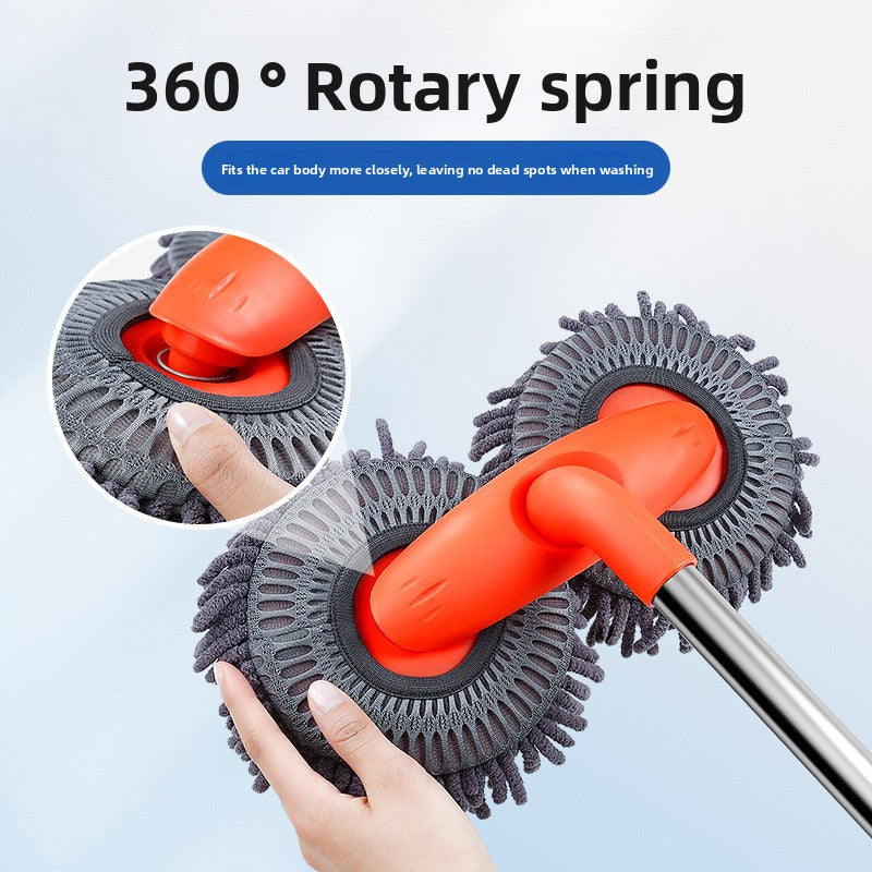 Telescopic Rotating Car Wash Mop with Soft Brush