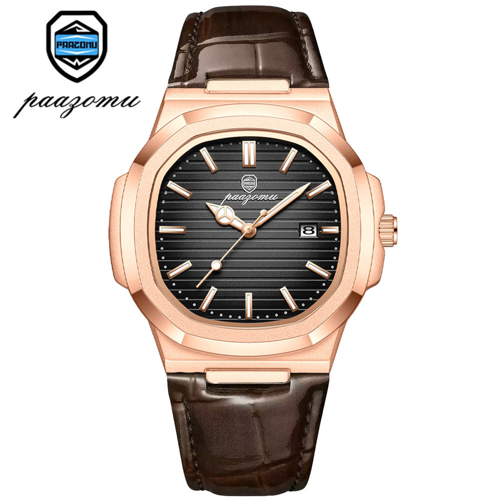Men's quartz stainless steel watch
