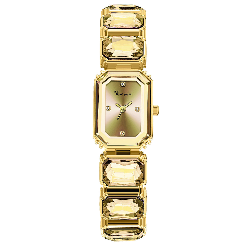 Square-faced quartz women's watch