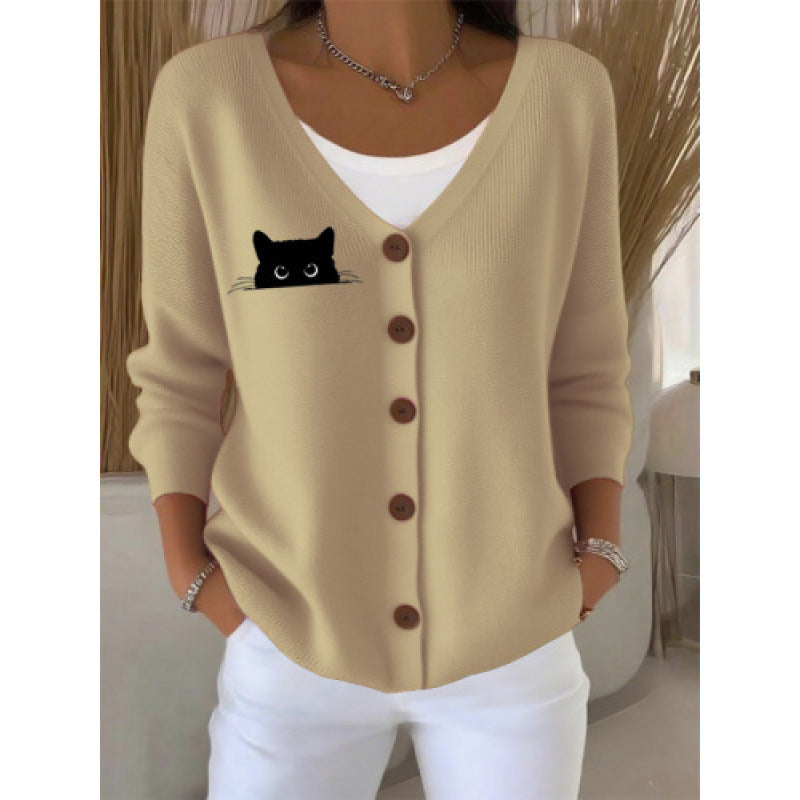 Women's 3D Floral V-Neck Knit Dress