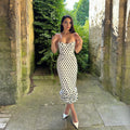 Womens Sling Dress with Pleated Design