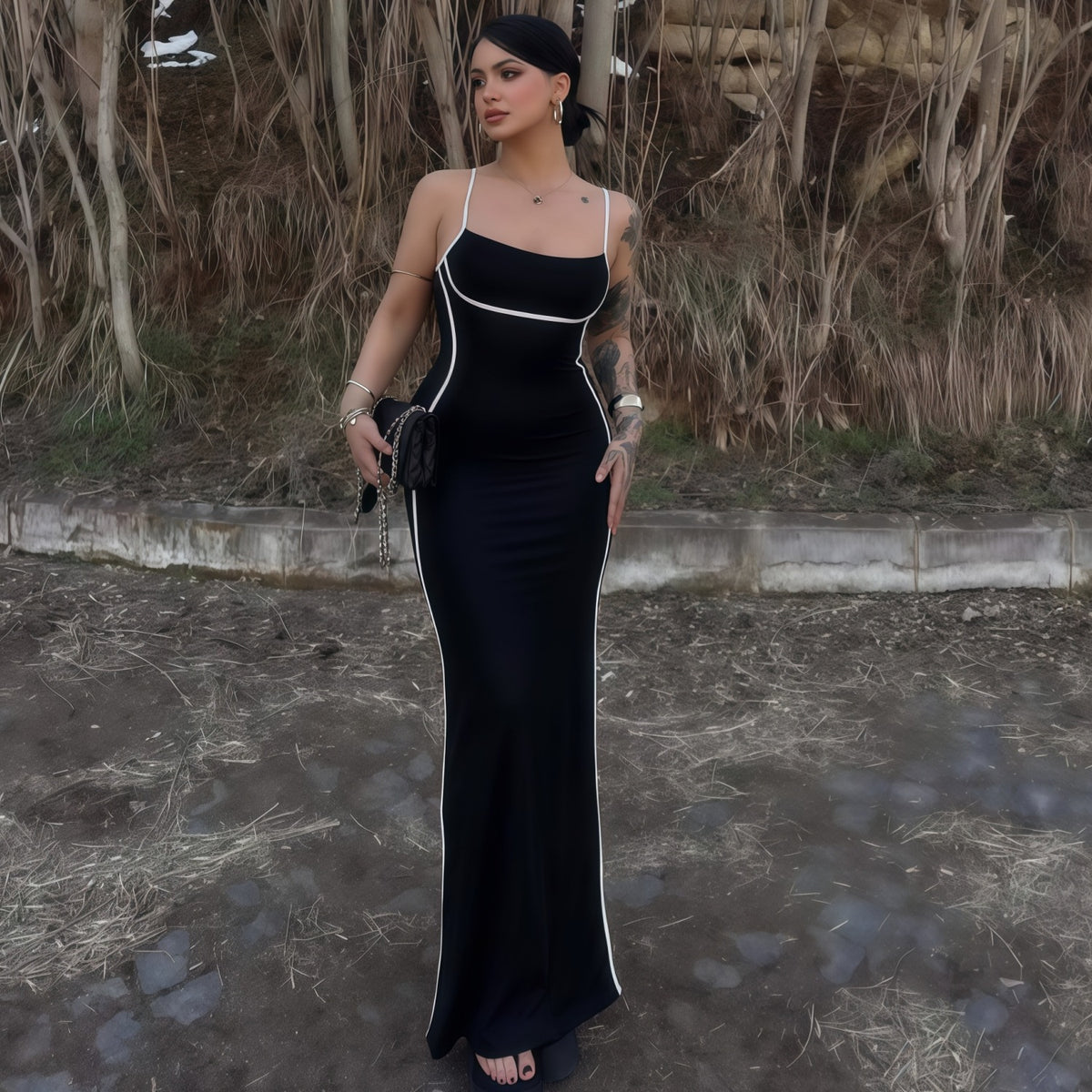 Adjustable Strap Bodycon Dress