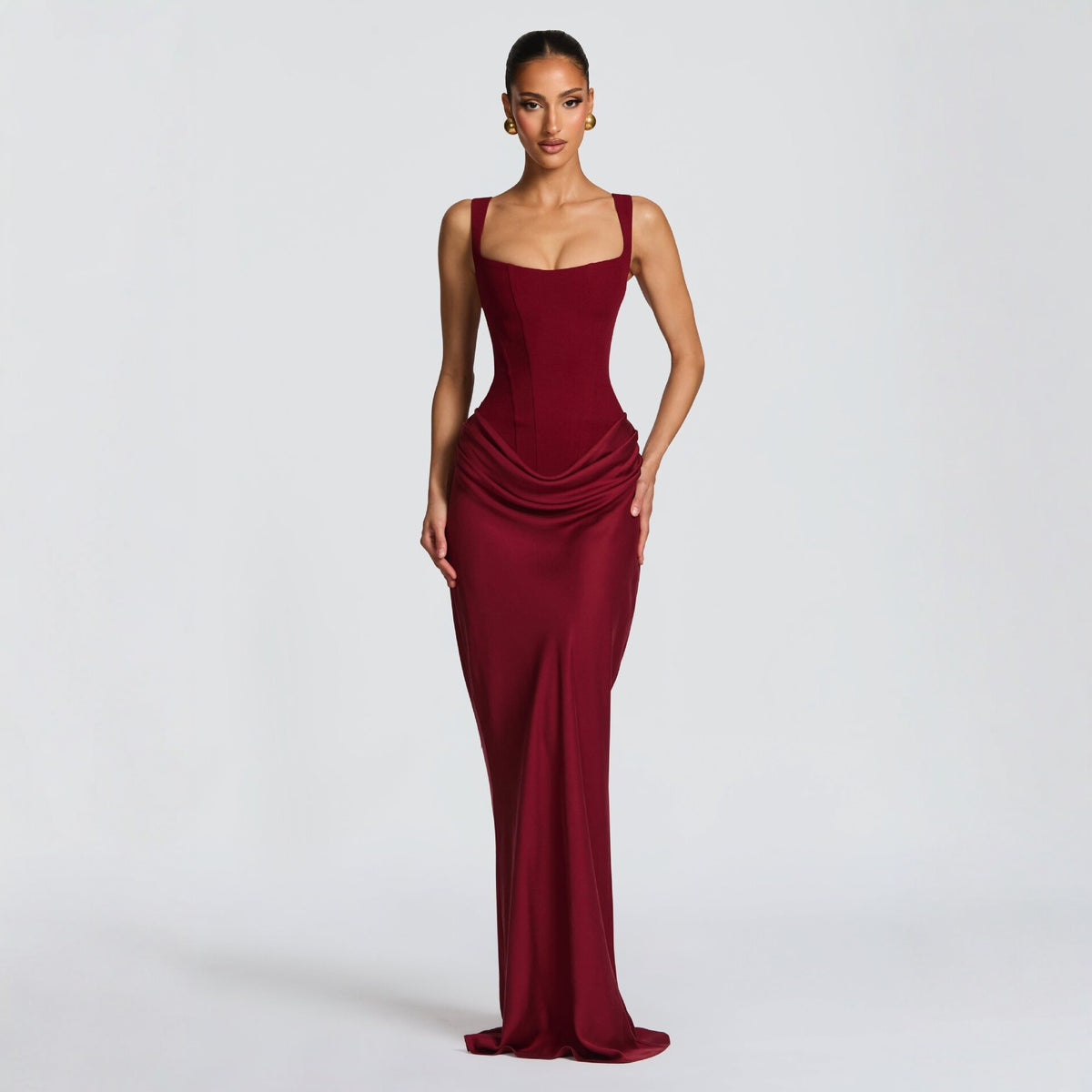 Sleeveless Bodycon Dress with Square Neck