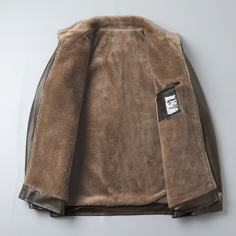 Mens PU Leather Casual Jacket