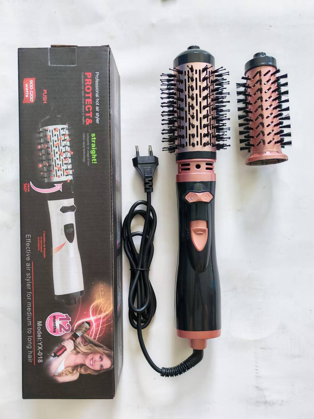 Automatic Hair Styler Comb with Curling Straightening and Blow Drying Functions
