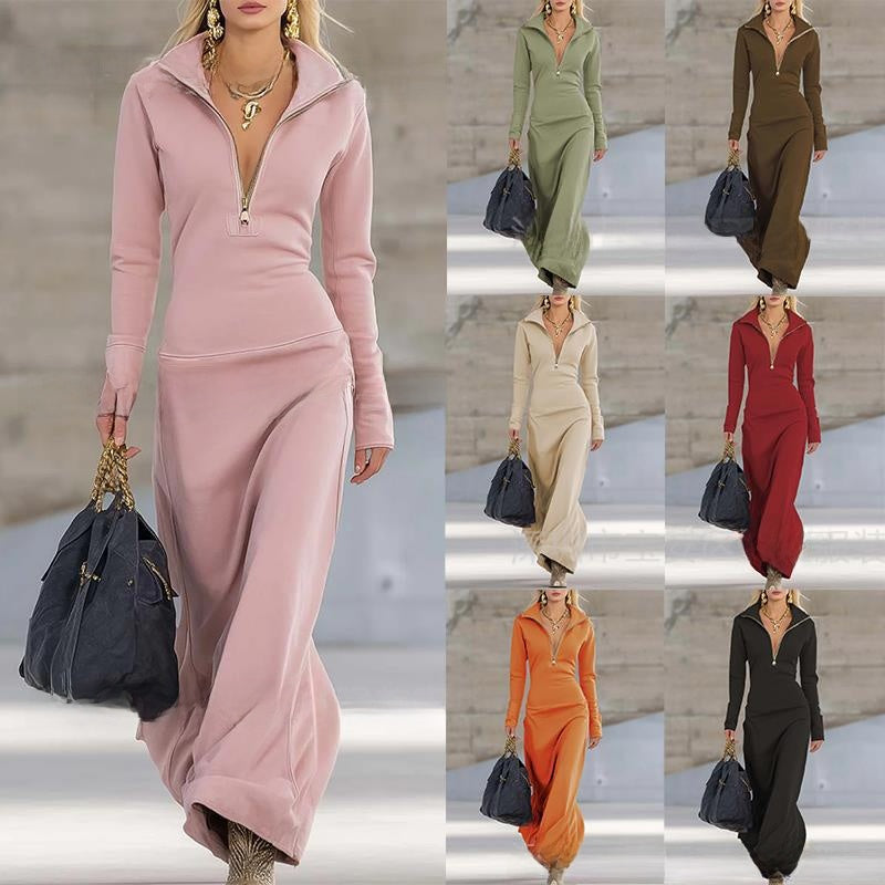 Womens Half Zip Polo Dress