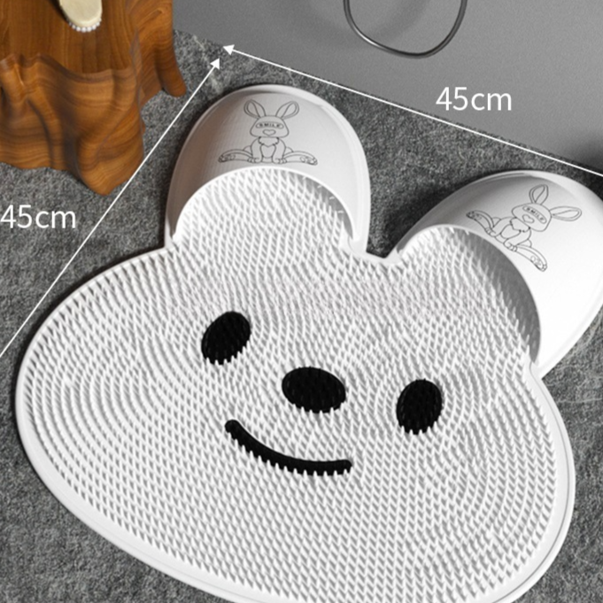 Rabbit Foot Scrub Bath Mat