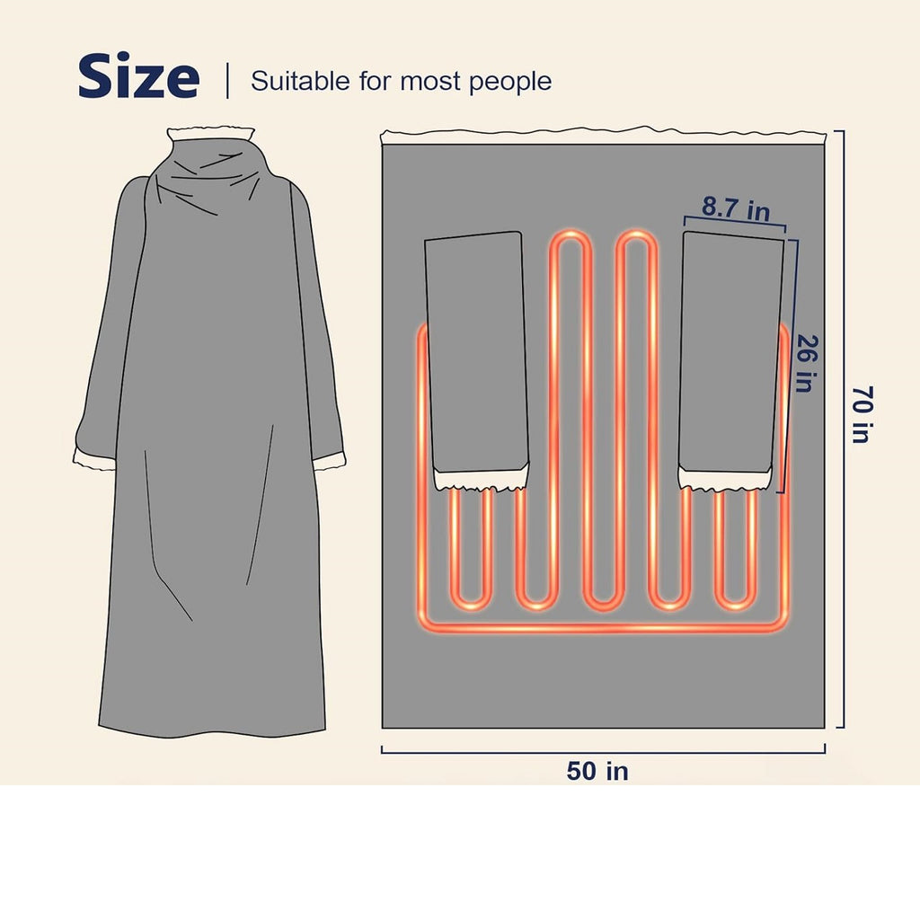 Wearable electric blanket