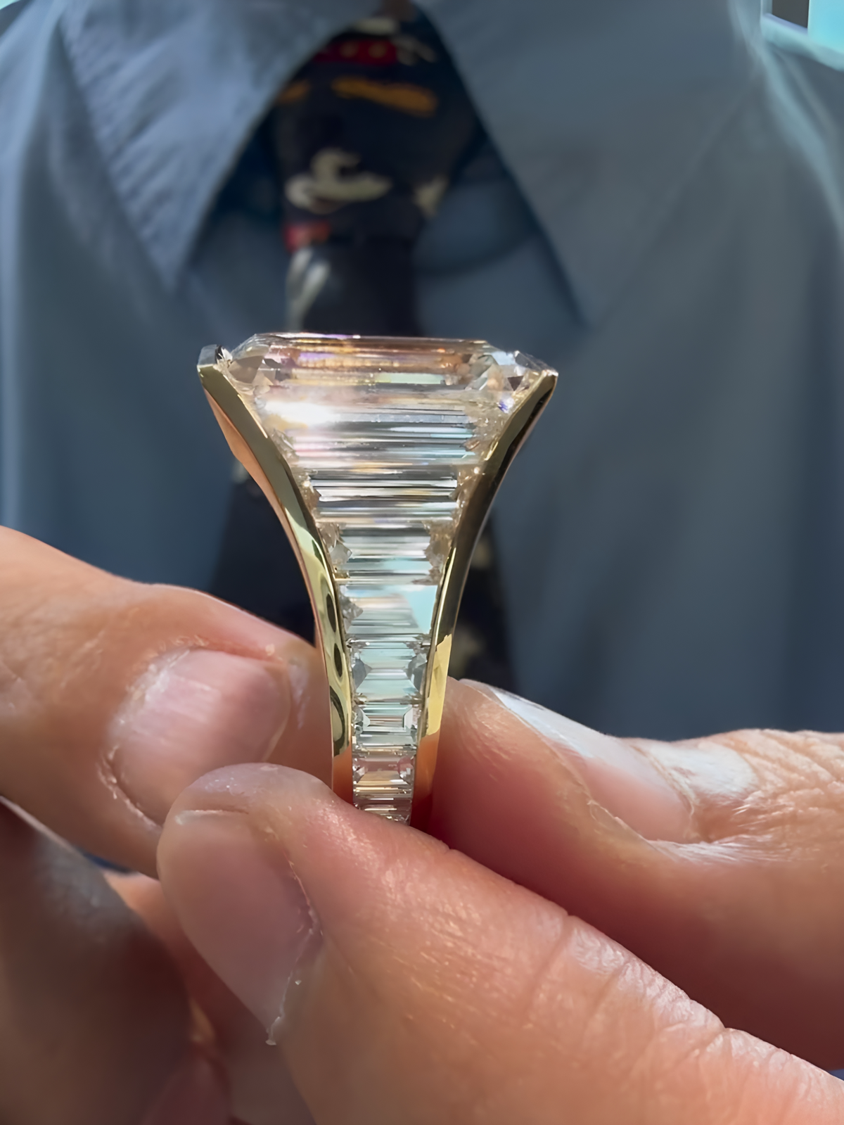 European Style Vintage Emerald Cut Zirconia Ring