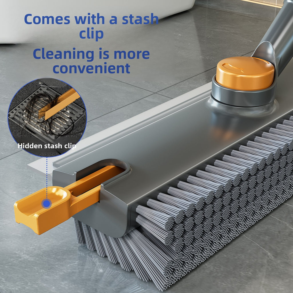 Long Handle Five-in-One Floor Cleaning Brush with Hard Bristles
