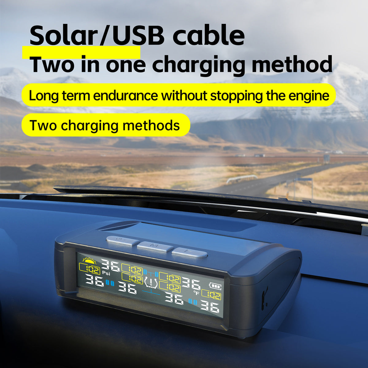Electronic vehicle-mounted electrical appliances - tire pressure and temperature