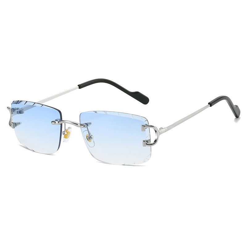 Diamond-Cut Gradient Sunglasses with UV Protection