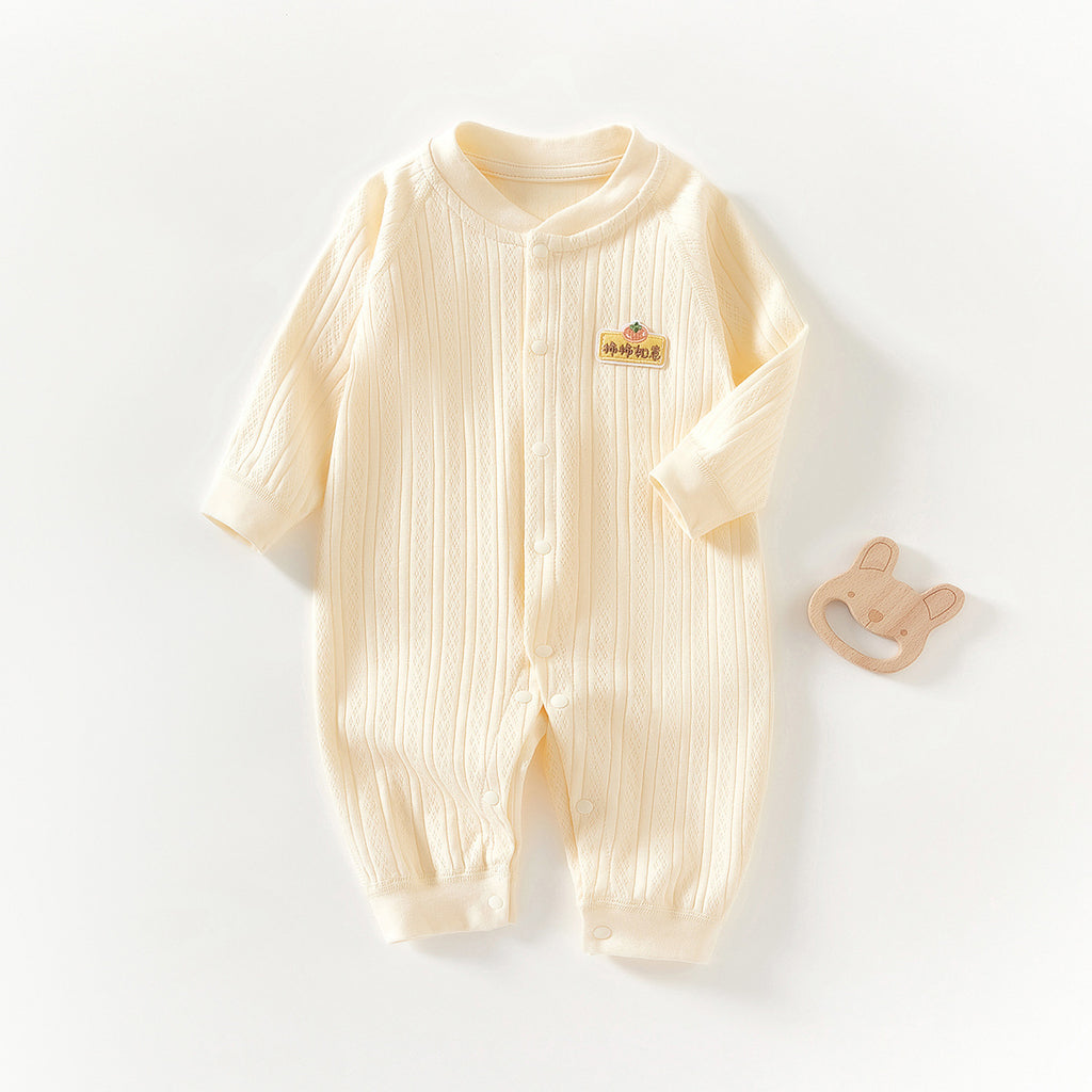 Pure Cotton Boneless Long Sleeve Newborn Baby Jumpsuit