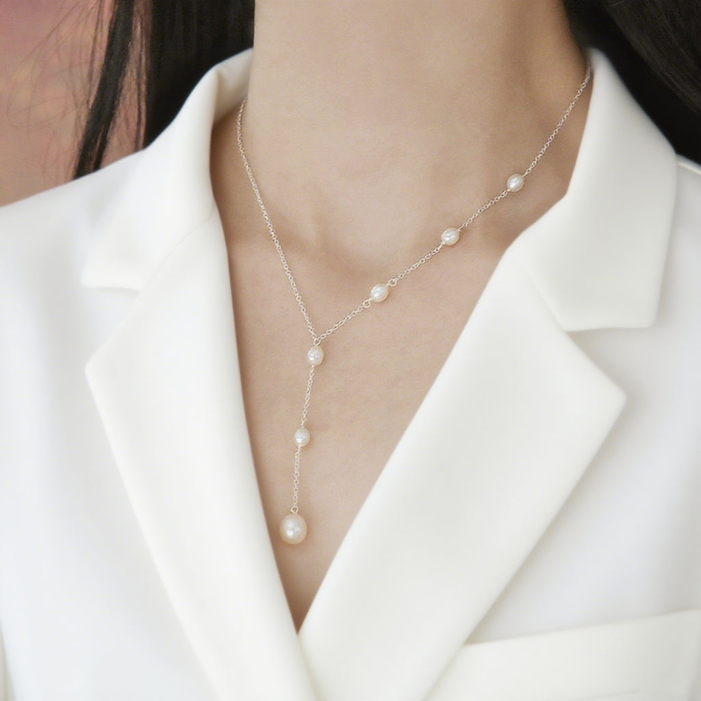 Pearl Geometry Necklace