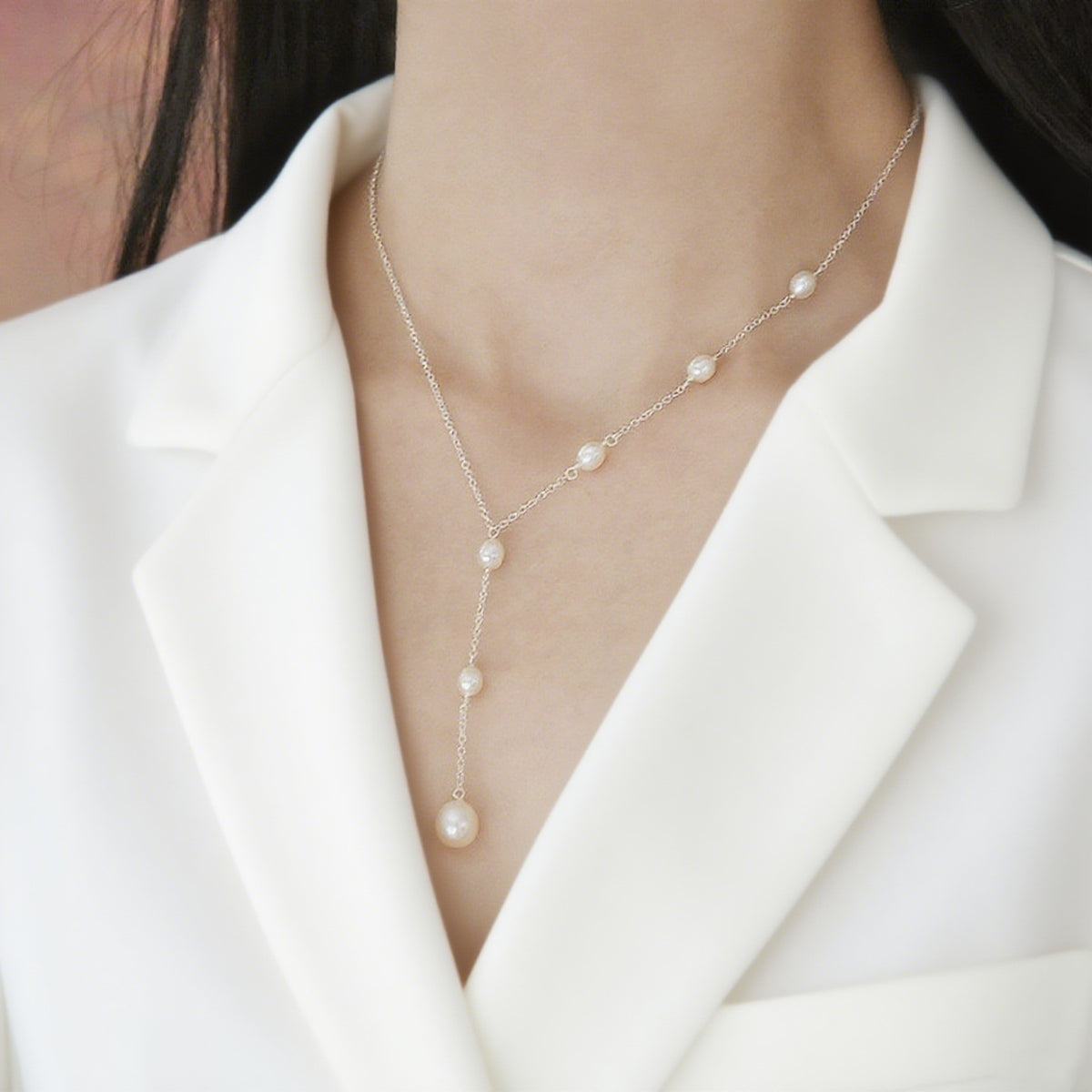 Pearl Geometry Necklace