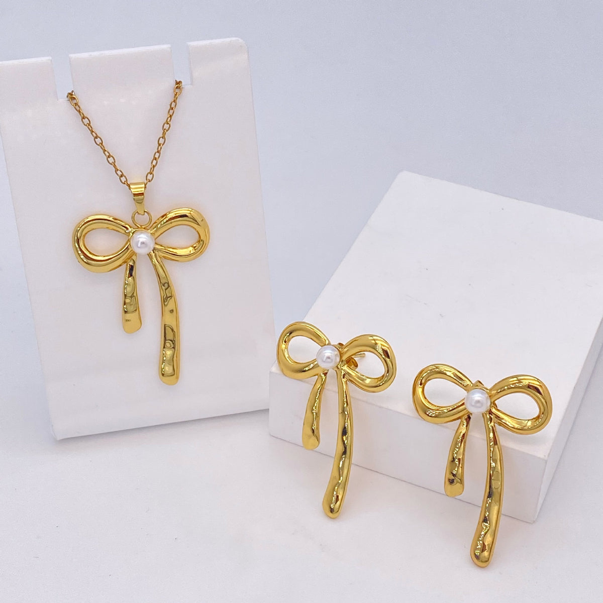 Stainless Steel Earrings and Necklace