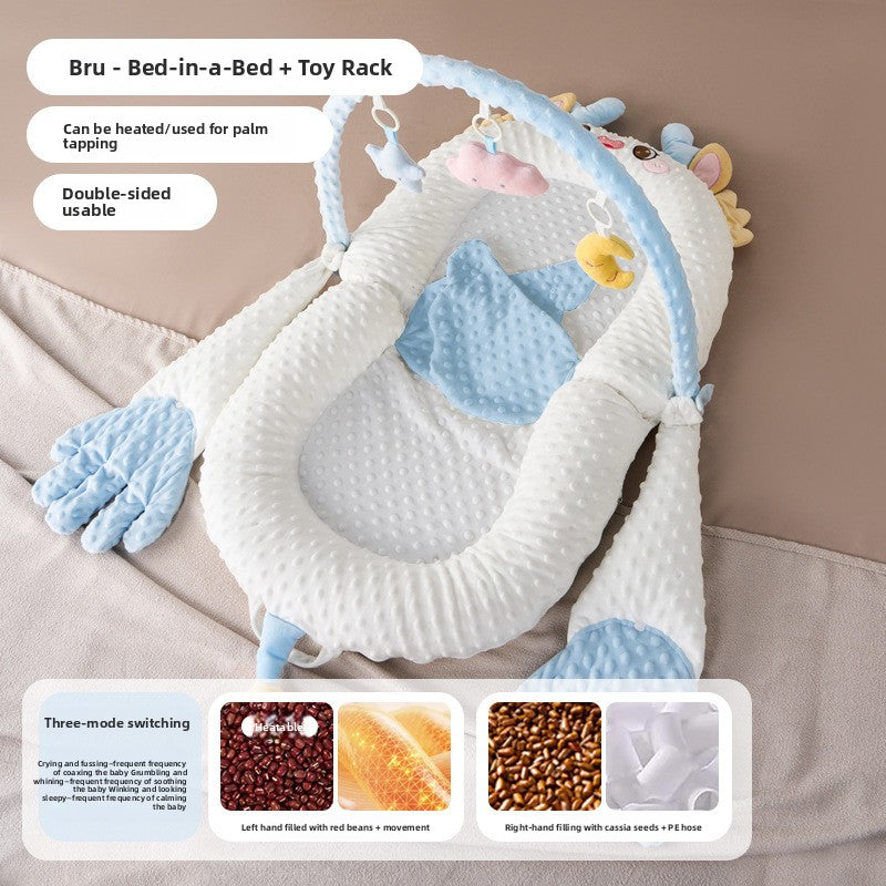 Baby Anti-Jump Soothing Bed with Slope Pad