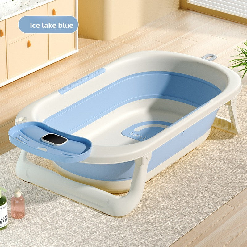 Temperature Sensing Baby Bathtub with Foldable Design