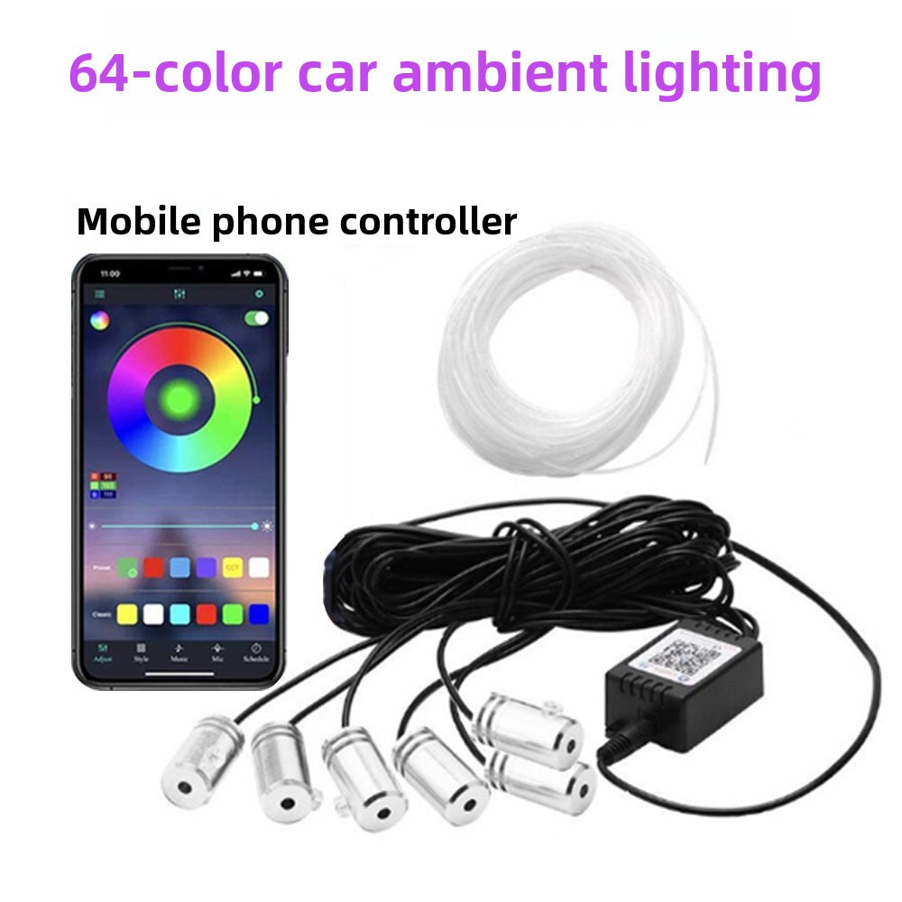 RGB optical fiber car ambient lighting