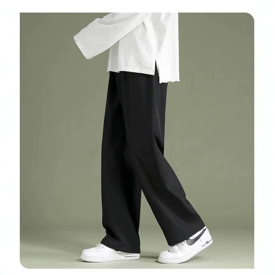 Ice Silk Straight-Leg Pants for Men