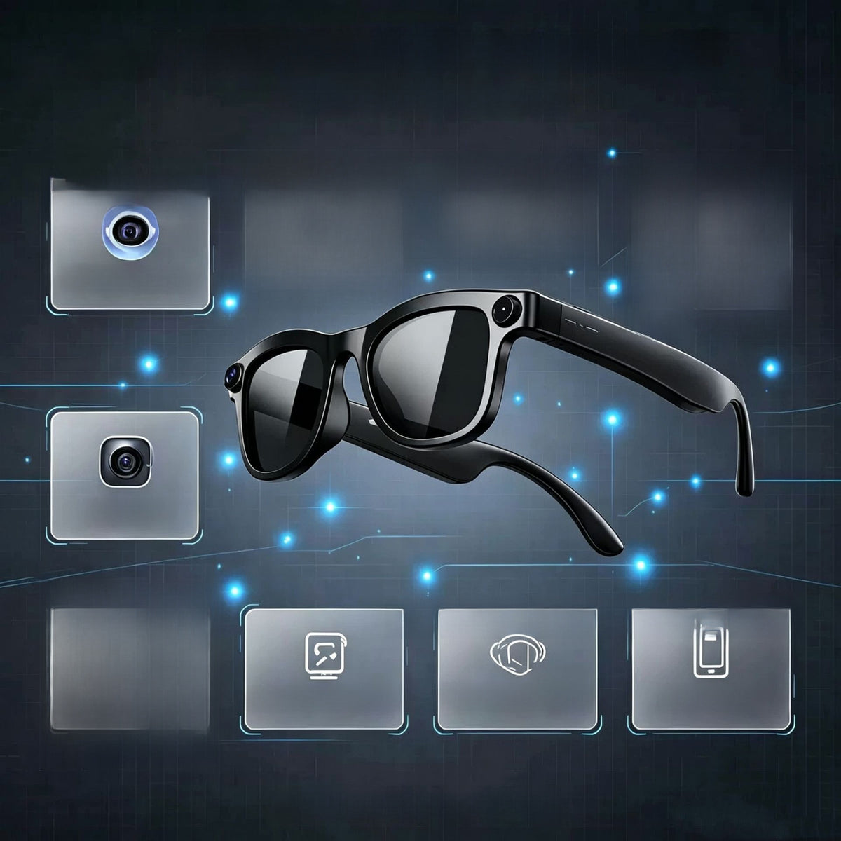 Smart Bone Conduction Bluetooth Headset with Camera
