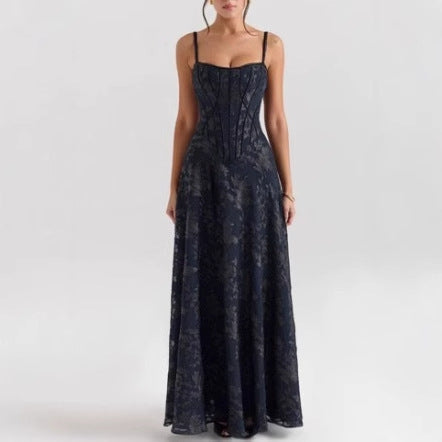 Elegant Backless Chiffon Evening Dress