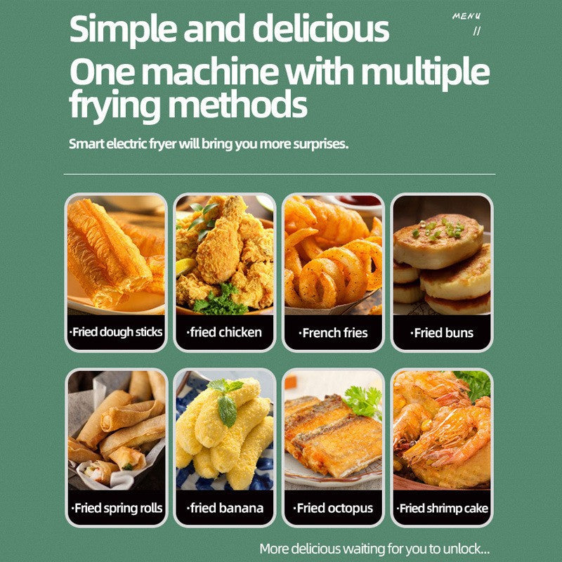 Household Electric Fryer with Visual Window
