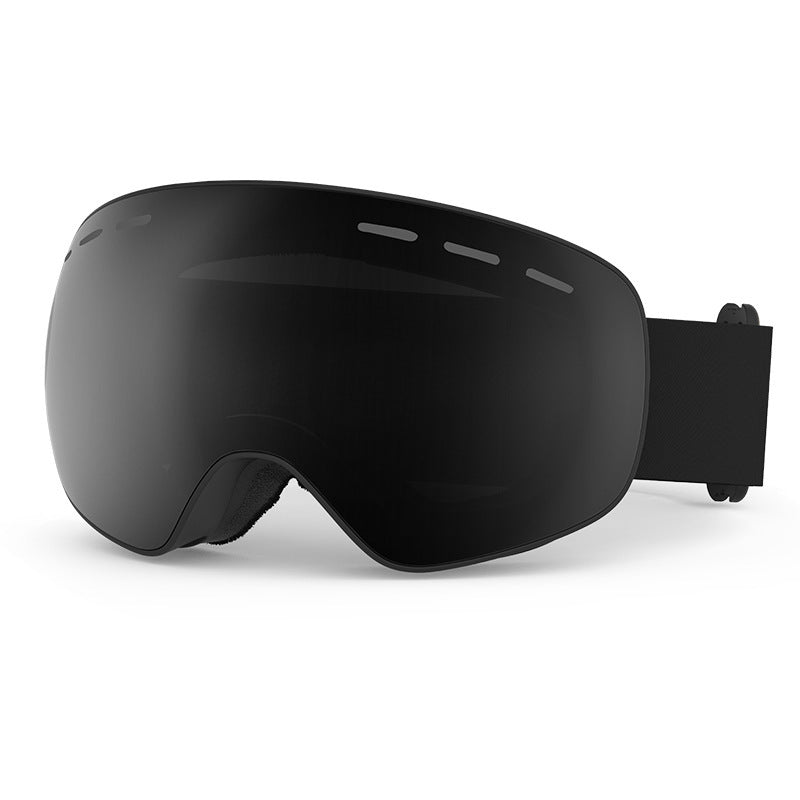 Spherical Ski Goggles with Double-Layer Anti-Fog