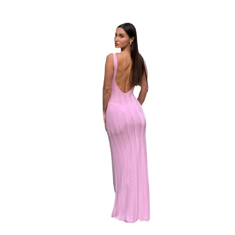 Womens Sleeveless Knit Dress