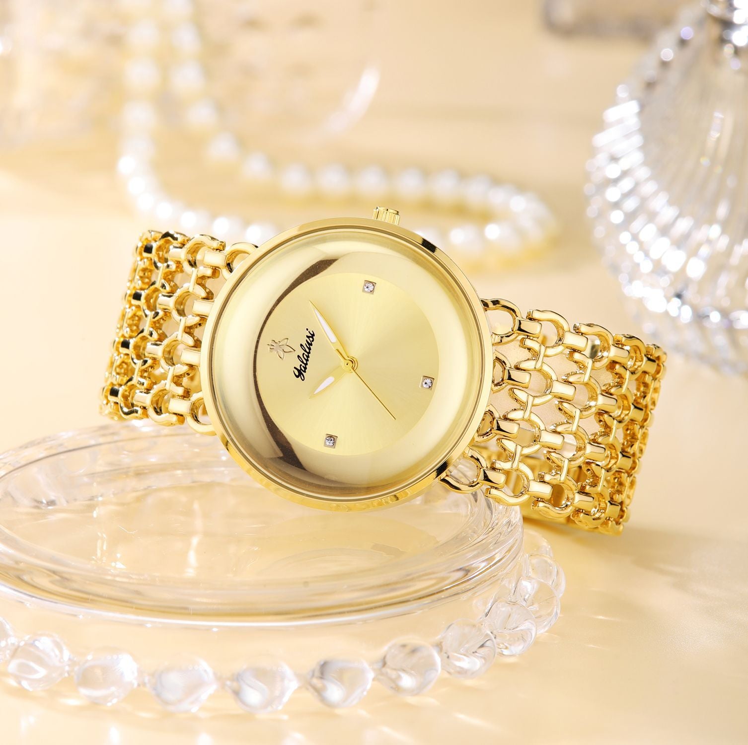 Yalalusi Luxury Women Watch with Hollow Strap