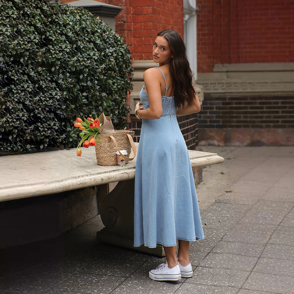 Denim Long Dress
