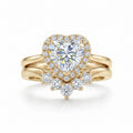 Women's heart-shaped zirconium ring