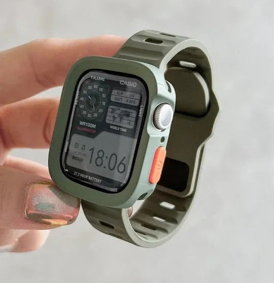 Apple Watch Silicone Strap and Protective Case