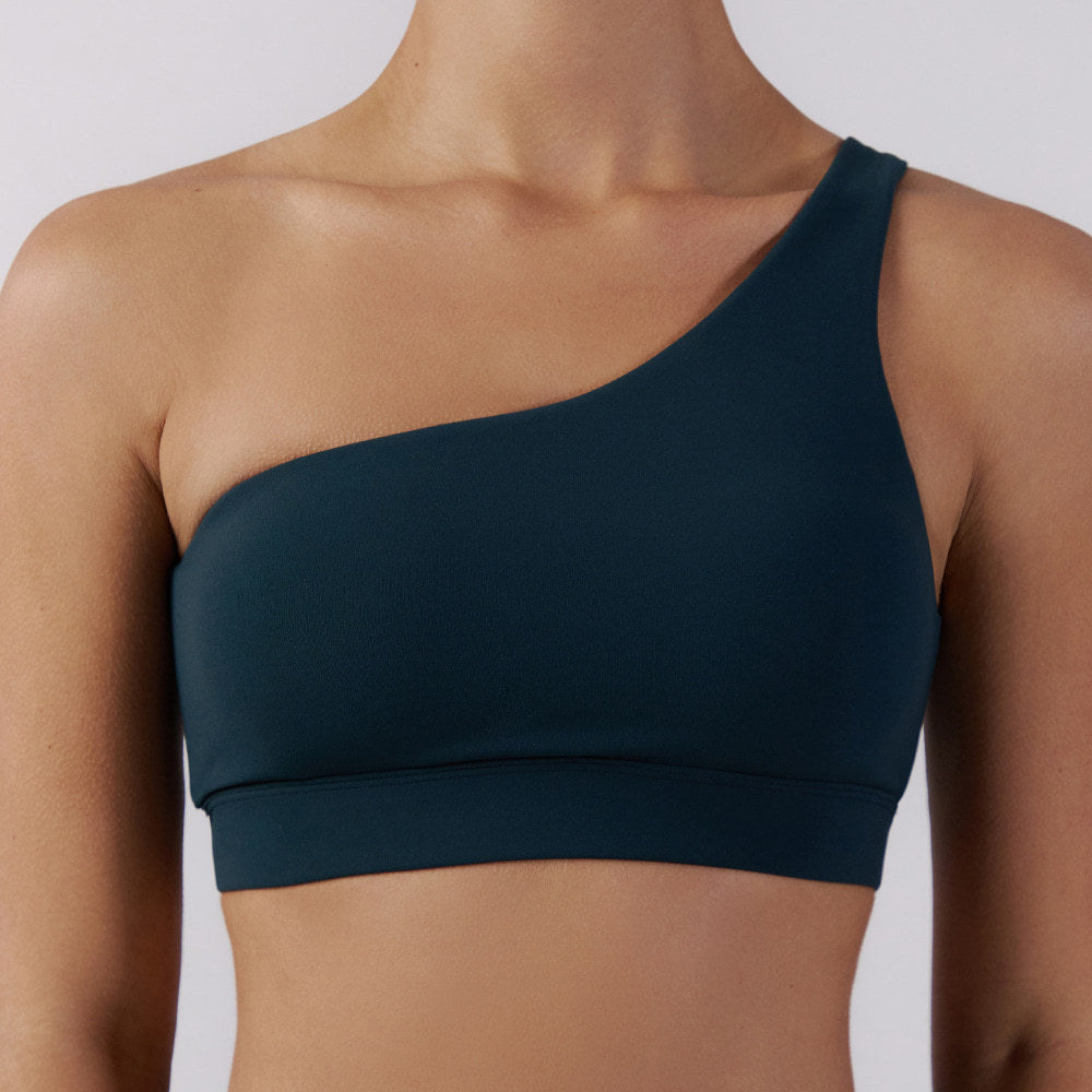 Elegant One-Shoulder Yoga Sports Top