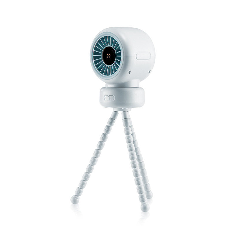Octopus Clip On Desk Fan with Digital Display