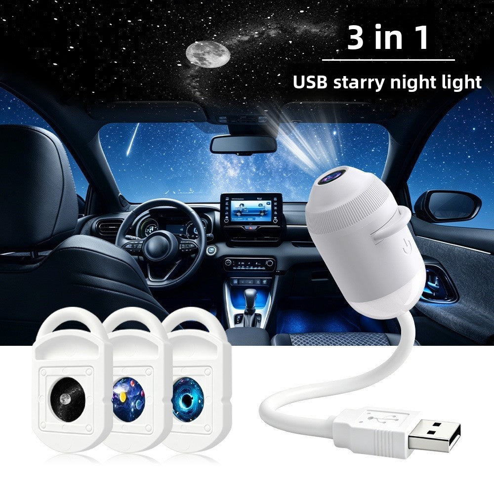USB Star Projection Night Light with Voice Control