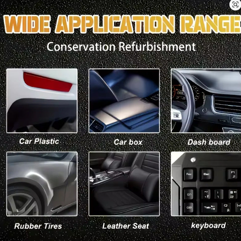 Black Plastic and Leather Restorer Auto Interior Repair Paste