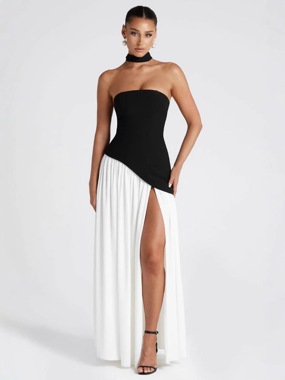Women's High-Slit Bodycon Long Dress