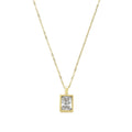 Emerald Square Zircon Necklace