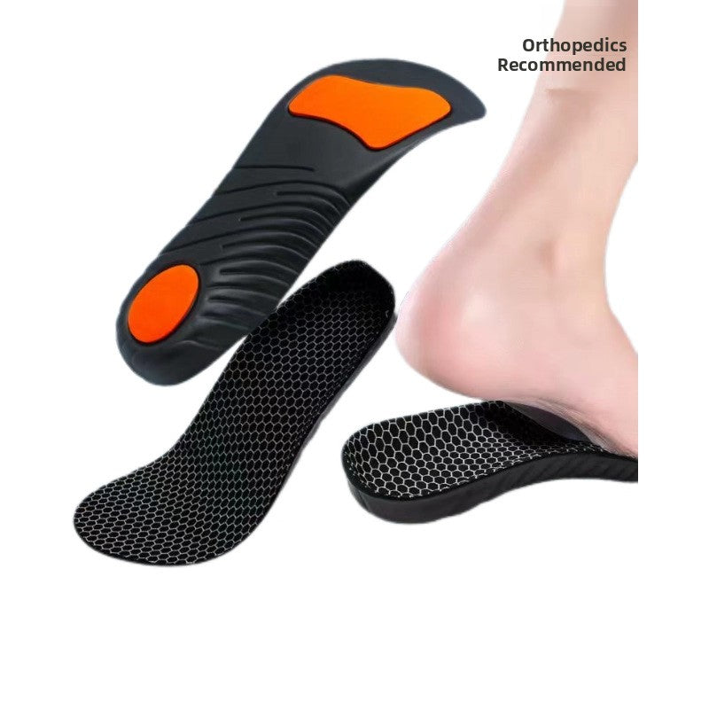 Specialized corrective arch-supporting insoles