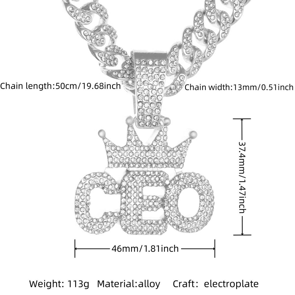 Cuban chain necklace pendant