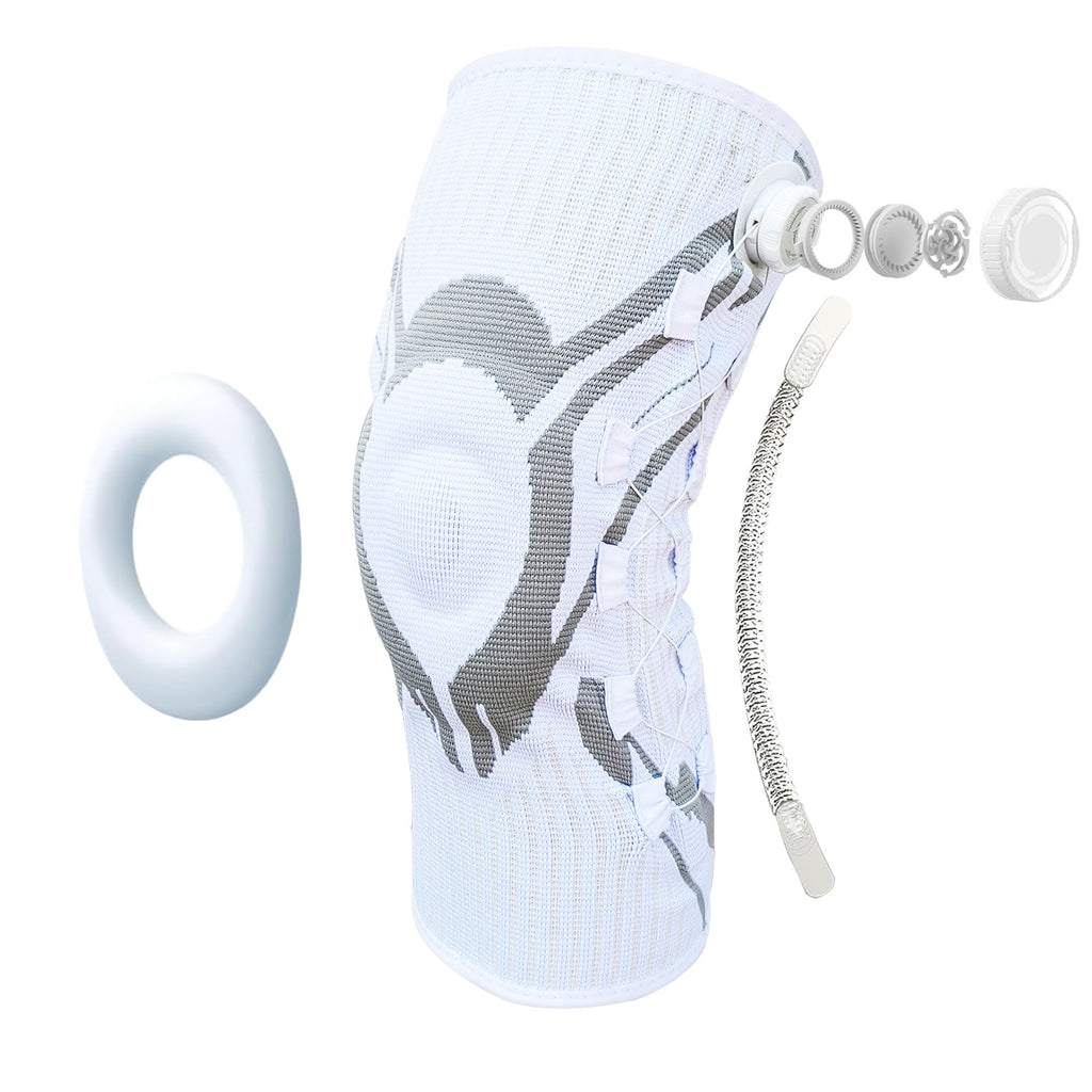 Silicone shock-absorbing knitted compression knee guard