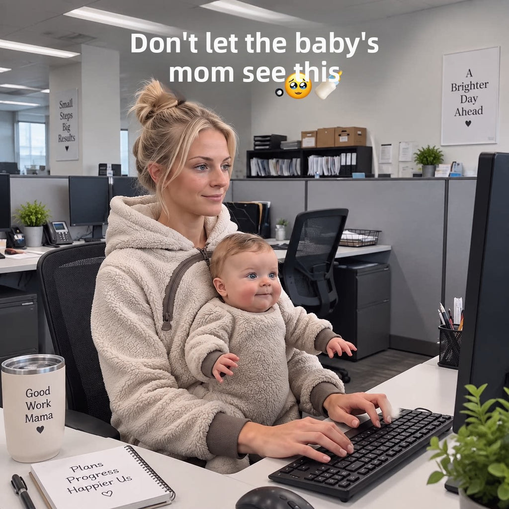 Kangaroo Mother Child Fleece Sweatshirt