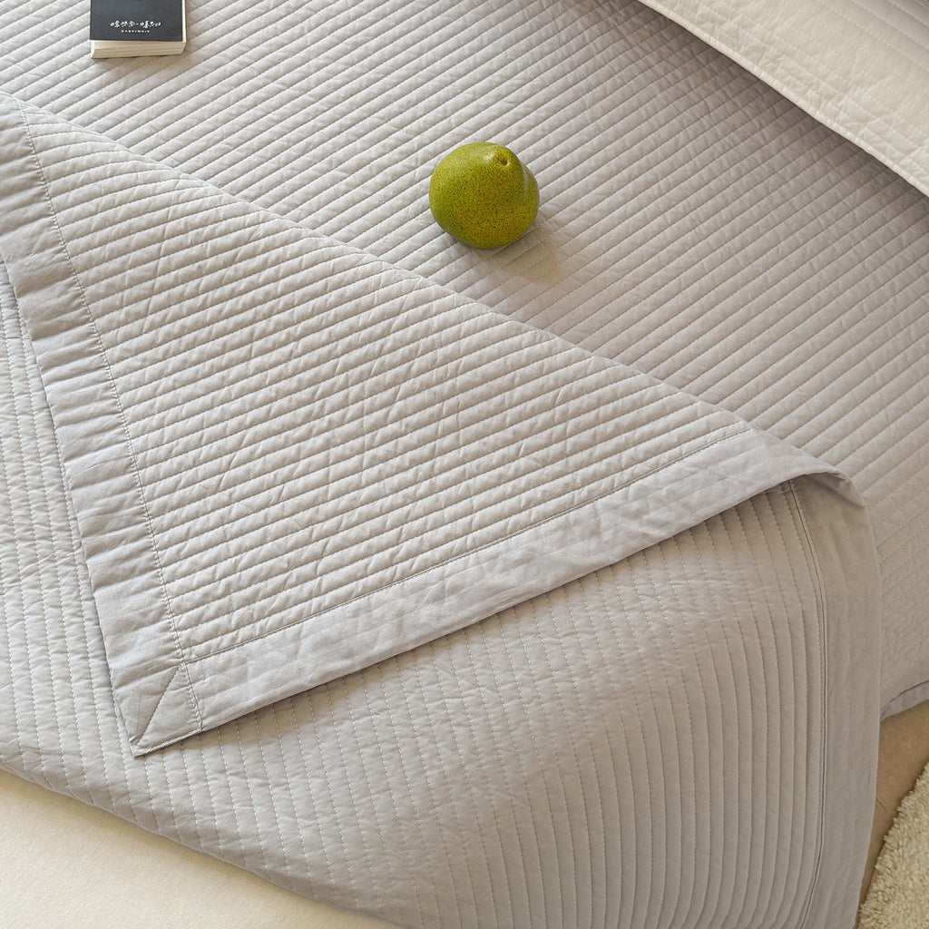 Reversible Quilted Cotton Bed Cover