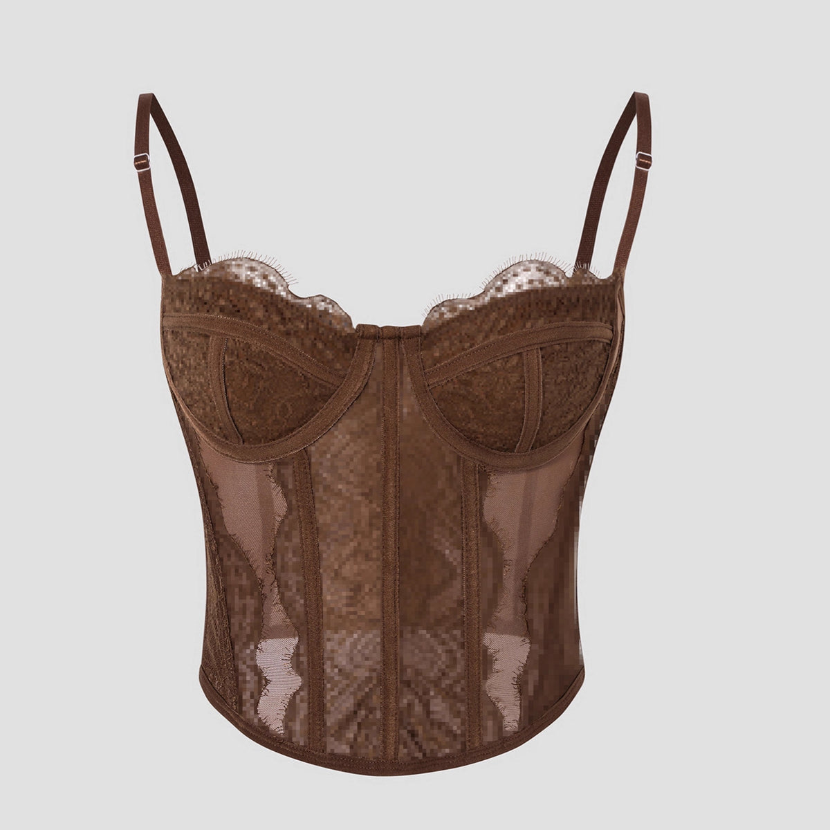 Women's Lace Fishbone Camisole Push-Up Slim Fit Top