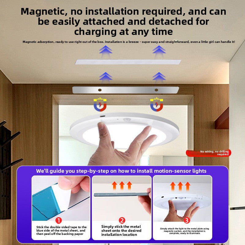Rechargeable motion-sensor light