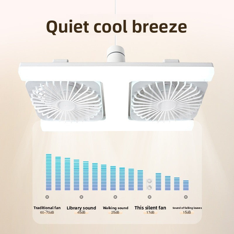 E27 Spiral Silent LED Fan Light