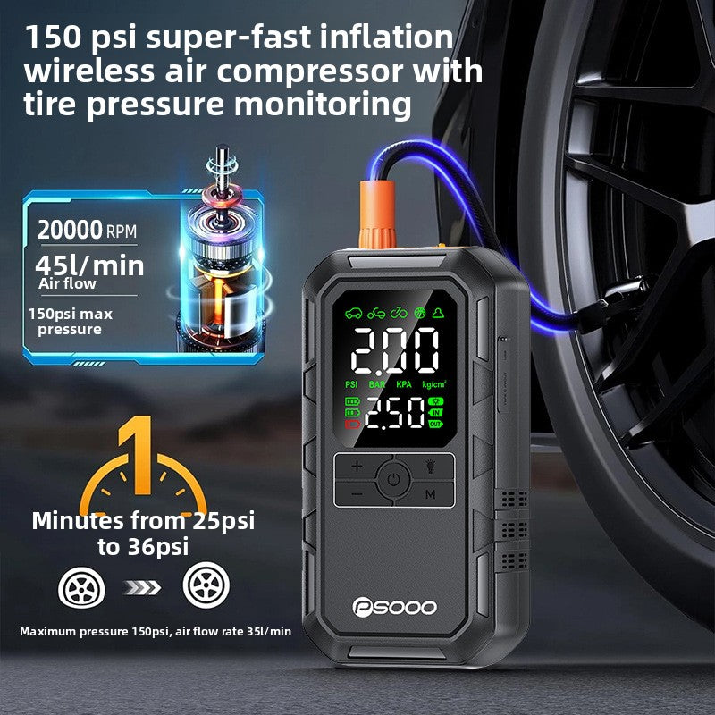 Portable Car Jump Starter with Tire Inflator